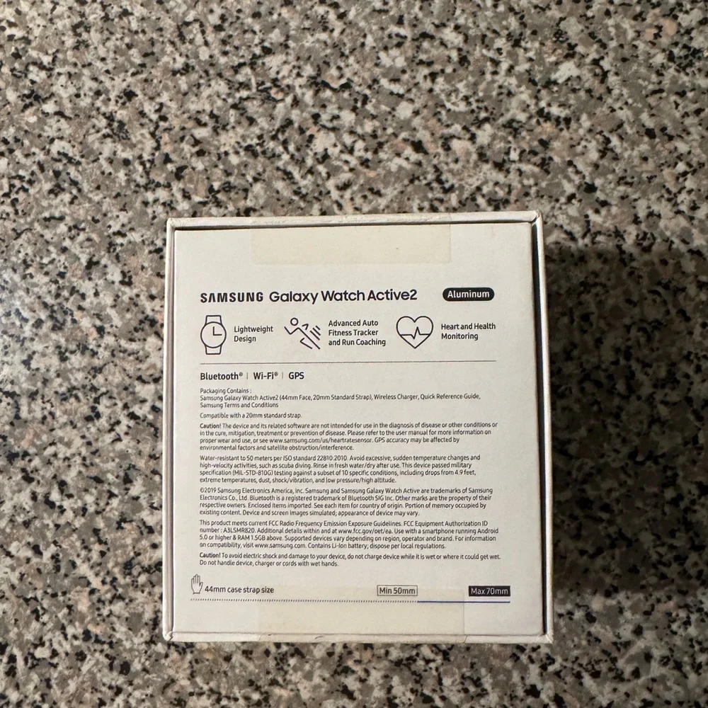 Samsung Galaxy Watch Active 2 44mm Aluminum Case with Sport Band- AQUABLACK